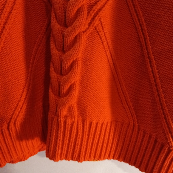Cabi Mock Neck Cardigan Medium Long Sleeves Orange Botton Down Sweater Preppy - Picture 5 of 15
